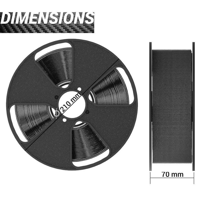 Lightweight and Robust Carbon Fiber PLA 3D Printer Filament